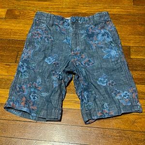 ⚽️4/$20⚽️ Gap Kids Tropical Print Chambray Shorts, Sz 8